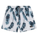 Men's beach shorts ATLANTIC - white with pattern