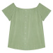 Shirt blouse with decorative sleeves - olive