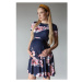 Modré kvetinové šaty pre tehotné a dojčiace ženy