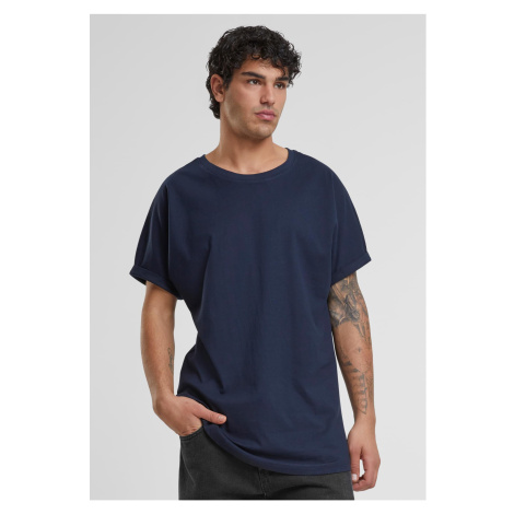 Men's Long Shaped Turnup T-Shirt - blue Urban Classics