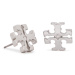 Tory Burch Náušnice Logo Stud Earring 11165504 Strieborná