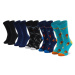 Jack&Jones Súprava 5 párov vysokých pánskych ponožiek Jacflash 12205269 r. OS Tmavomodrá