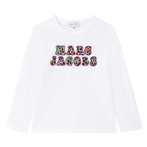 Detská bavlnená košeľa s dlhým rukávom Marc Jacobs biela farba,