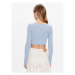 BDG Urban Outfitters Kardigán BDG MINI RIB SOFT CADI 76469527 Modrá Cropped Fit