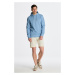 MIKINA GANT REG TONAL SHIELD HOODIE GENTLE BLUE