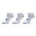 Converse Súprava 3 párov kotníkových ponožiek unisex E1205W-3010 Biela