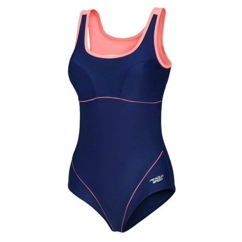 AQUA SPEED Woman's Swimming Suit Cora Navy Blue