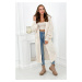 Long cardigan sweater beige