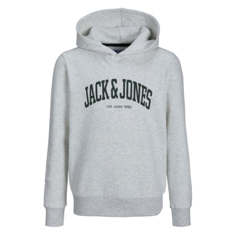 Jack & Jones Junior Mikina 'JOSH'  sivá melírovaná / čierna