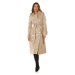 Sexi kožený kabát Musthave / Trenchcoat BEIGE