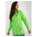 Light green oversized shirt with print