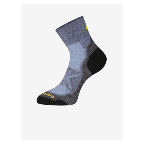 Čierno-modré športové ponožky z merino vlny ALPINE PRO Derere