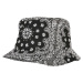 Bandana Print Bucket Hat Black