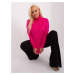 Fuchsia women's viscose sweater larger size