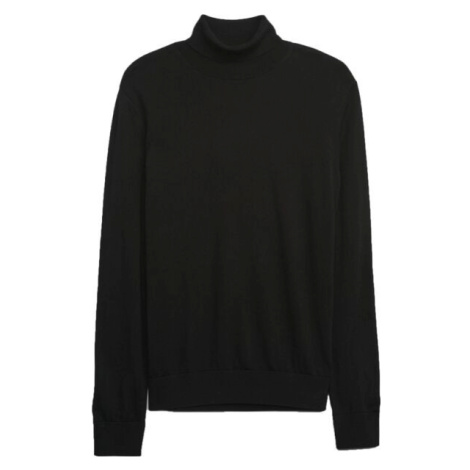 GAP MERINO TURTLENECK Pánsky vlnený sveter, čierna, veľkosť