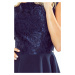 Dámske modré elegantné šaty s čipkou ALESSANDRA 157-1
