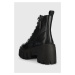 Členkové topánky Steve Madden Bewilder dámske, čierna farba, na platforme,