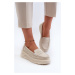 Suede women's loafers light beige Filidia