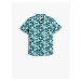 Koton Floral Patterned Short Sleeve Cotton Shirt