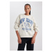 DEFACTO Oversize Fit Crew Neck Thick Sweatshirt