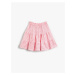 Koton Plaid Skirt Midi Waist Elastic Ruffled