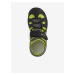 Zeleno-čierne chlapčenské outdoorové sandále Geox Vaniett
