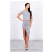 Asymmetrical dress in gray color