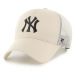 Čiapka 47 brand Mlb New York Yankees béžová farba, s nášivkou, B-BRANS17CTP-NTB