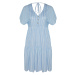 Trendyol Curve Blue Striped Woven Dress