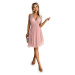 Women's tulle dress with neckline and decorative buckle Numoco