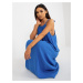 Modré maxi šaty na ramienka TW-SK-BE-203D.38P-blue