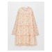 LC Waikiki High Neck Patterned Kids Tulle Dress