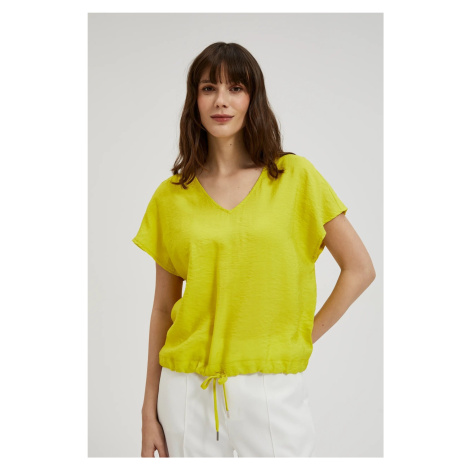 Women's blouse with waist tie MOODO - green