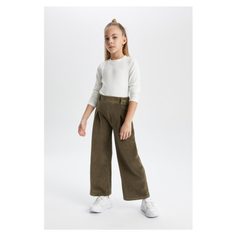 DEFACTO Girl's Wide Leg Corduroy Pants