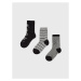 Mayoral Súprava 3 párov vysokých detských ponožiek 10319 Sivá