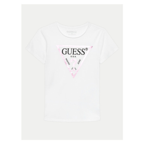 Guess Tričko J73I56 K8HM0 Biela Regular Fit