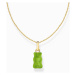 Thomas Sabo KE2209-414-6-L45V Gold-plated chain with green Goldbears pendant