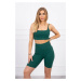 Set with high waisted trousers green