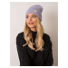 RUE PARIS Women's purple beanie