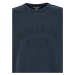 Mikina Woolrich Garment Dyed Logo Crewneck Melton Blue