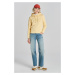 MIKINA GANT REG TONAL SHIELD HOODIE DUSTY LIGHT YELLOW