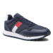 Tommy Jeans Sneakersy Retro Leather Runner EM0EM01081 Tmavomodrá