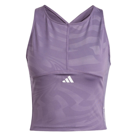 ADIDAS PERFORMANCE Športový top 'Techfit'  fialová / biela