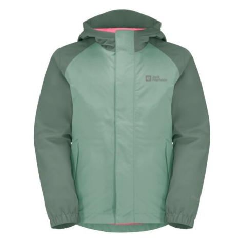 Jack Wolfskin Tucan K granite green, Detská bunda na zips