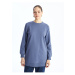 LC Waikiki Crew Neck Plain Long Sleeve Women's Sweatshirt Tunic