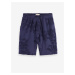 Tmavomodré pánske teplákové kraťasy Scotch & Soda Jacquard Towelling Shorts