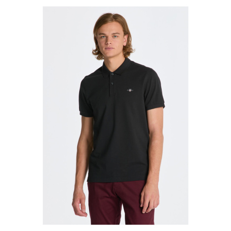 POLOKOŠEĽA GANT REG SHIELD SS PIQUE POLO BLACK