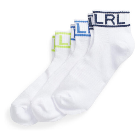 Lauren Ralph Lauren Súprava 3 párov členkových dámskych ponožiek Qrtr Tp 3 Pk 454903932001 Biela