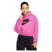 Nike NSW ICN CLSH FLC HOODIE BB W Dámska mikina, ružová, veľkosť