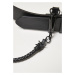 Imitation leather strap with key chain, black